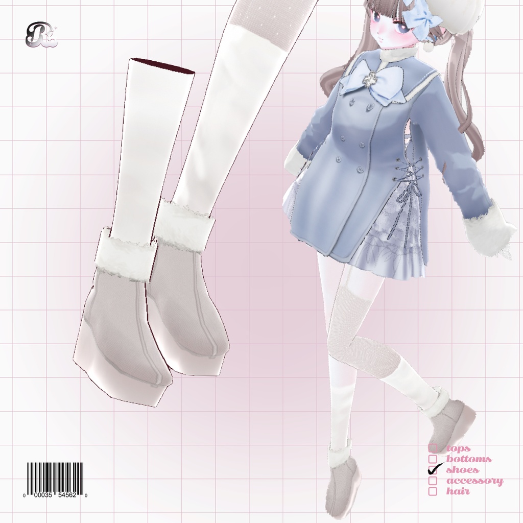 Lily SaxeBlue Boots 𝜗𝜚 小雪なムートンブーツ