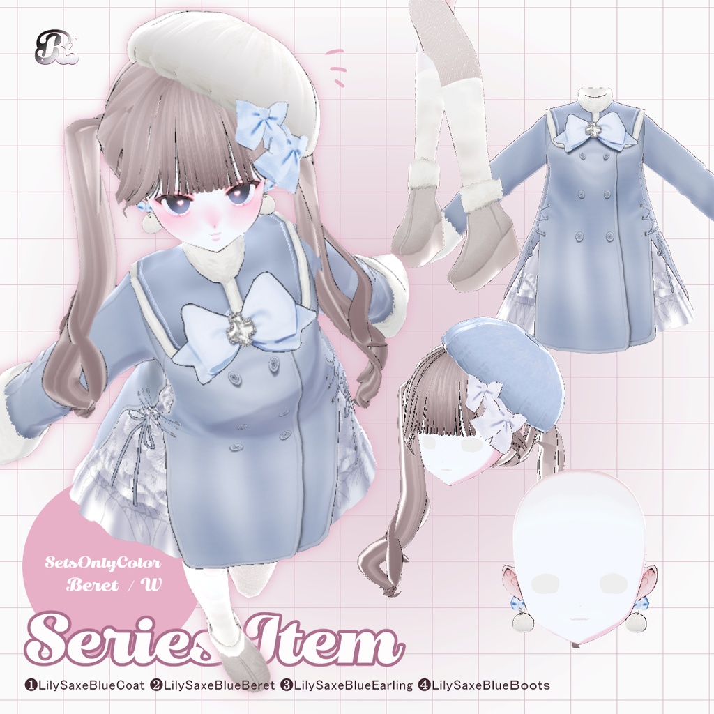 Lily SaxeBlue Boots 𝜗𝜚 小雪なムートンブーツ