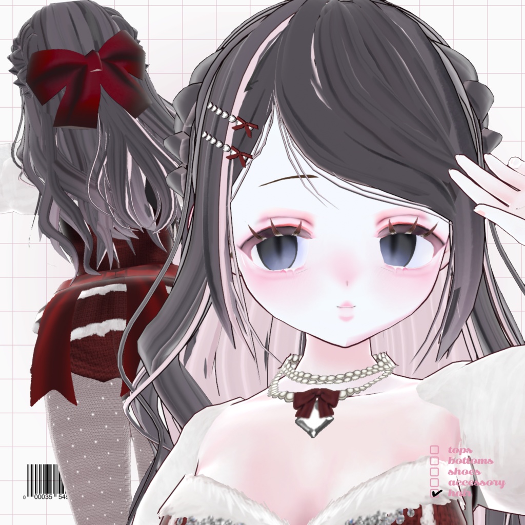 NoelCristmasSets 𝜗𝜚 聖夜のサンタビスチェ