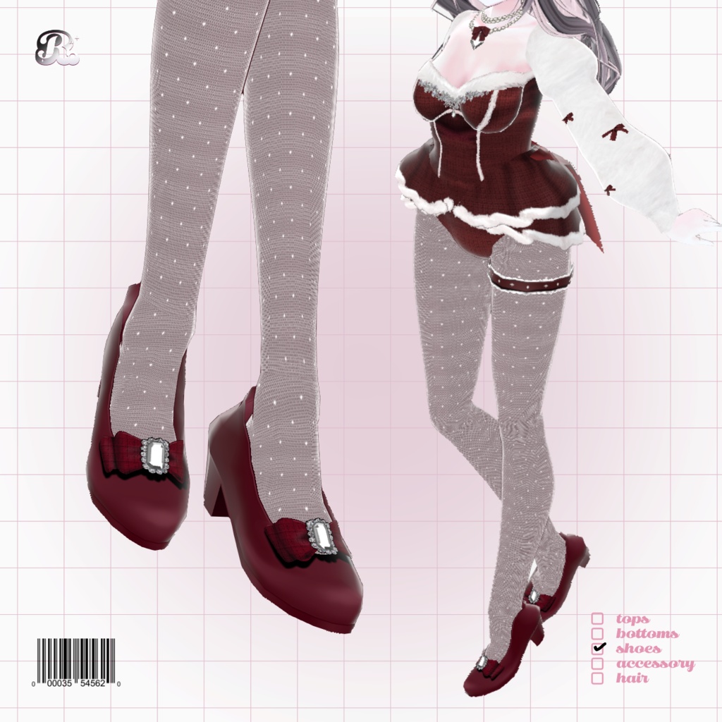 NoelCristmasSets 𝜗𝜚 聖夜のサンタビスチェ