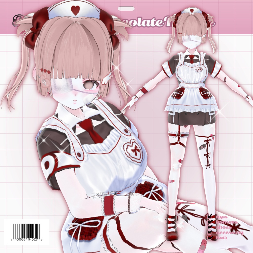 BitterChocolateNuruse 𝜗𝜚 ビターショコラナースセット