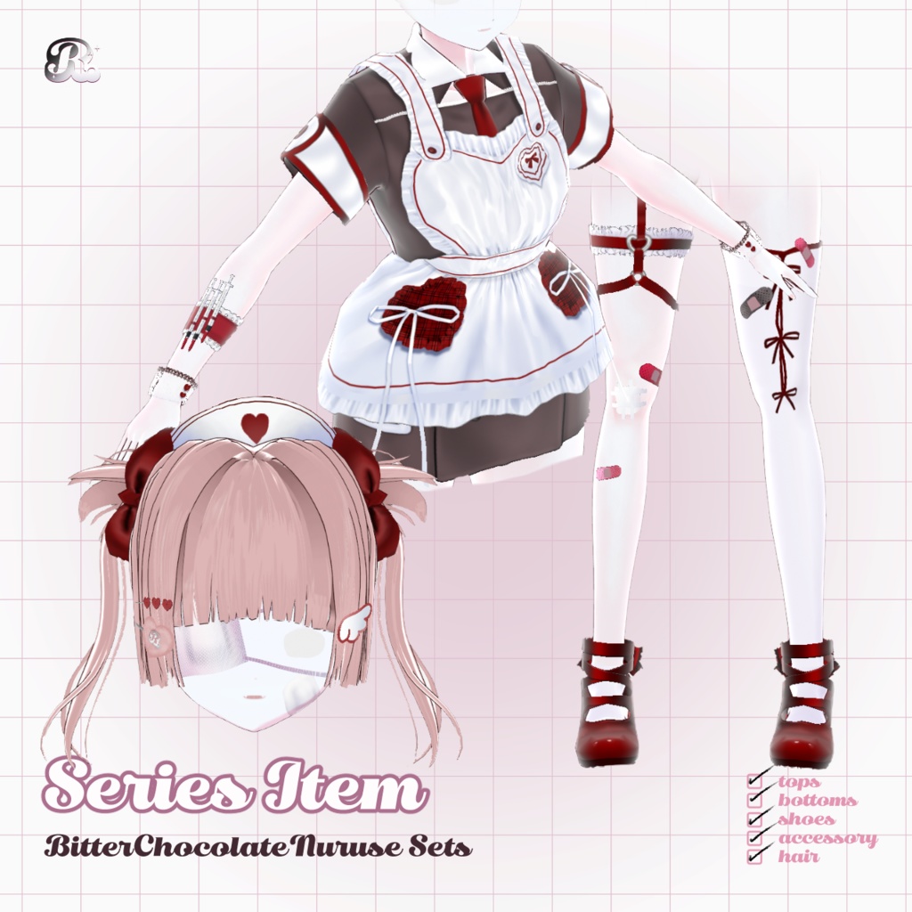 BitterChocolateNuruse 𝜗𝜚 ビターショコラナースシューズ