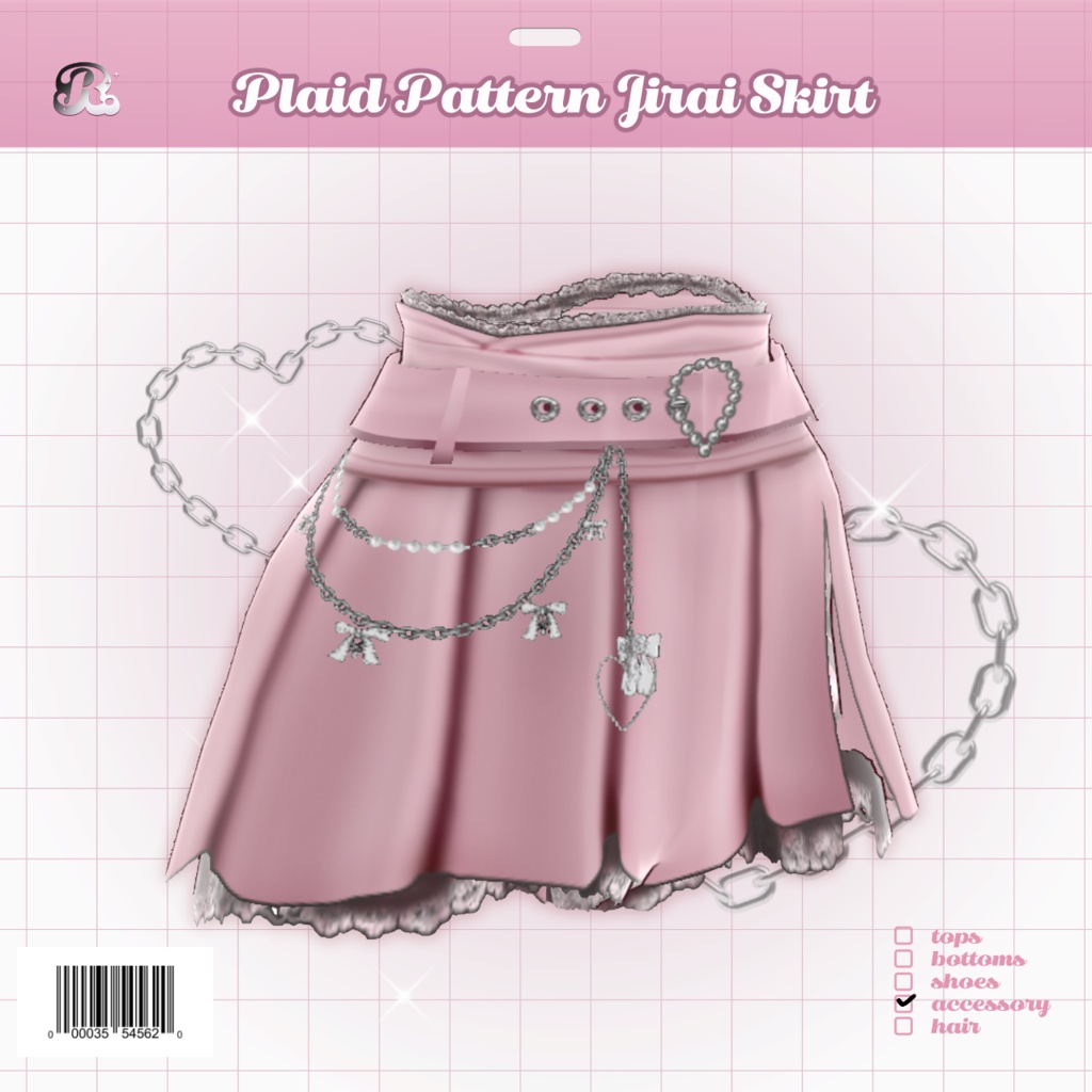 PlaidPatternJiraiSkirt 𝜗𝜚 チェック地雷スカパン