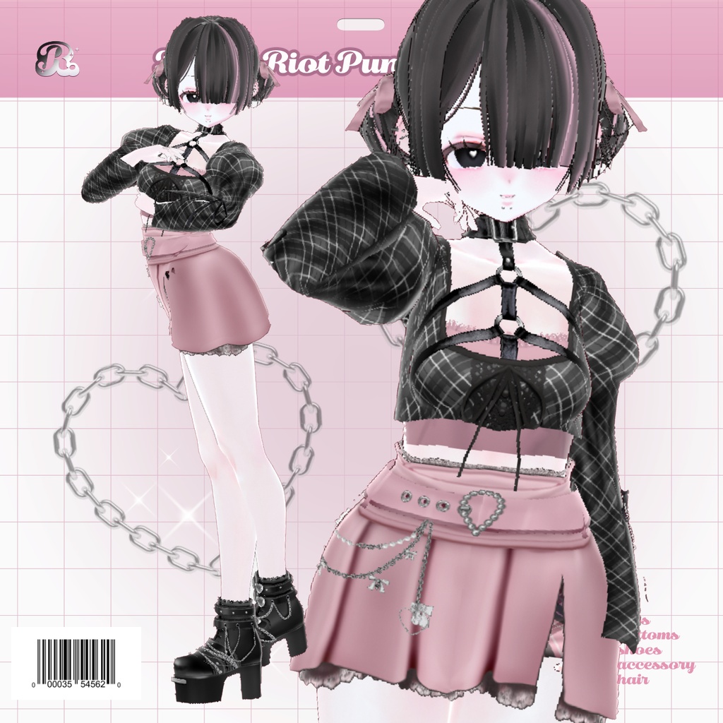 Fallen Riot Punk Jirai Style 𝜗𝜚 堕天地雷クラッシュ