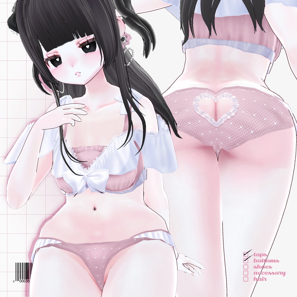 LaceDollShoulderBikini 𝜗𝜚 レースドールオフショルビキニ