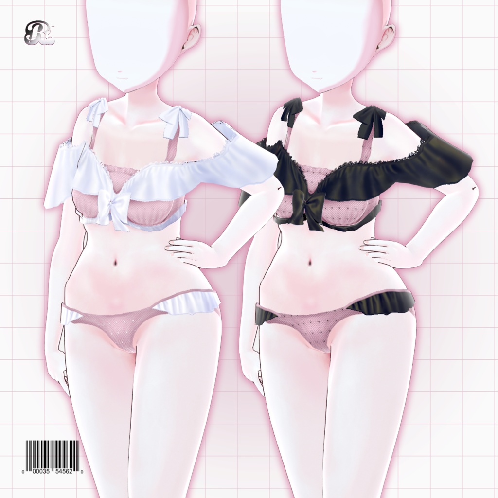 LaceDollShoulderBikini 𝜗𝜚 レースドールオフショルビキニ