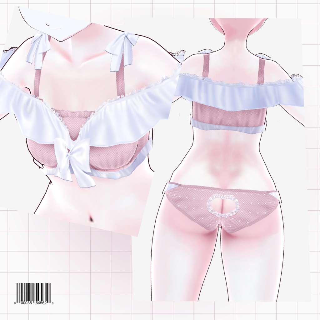 LaceDollShoulderBikini 𝜗𝜚 レースドールオフショルビキニ