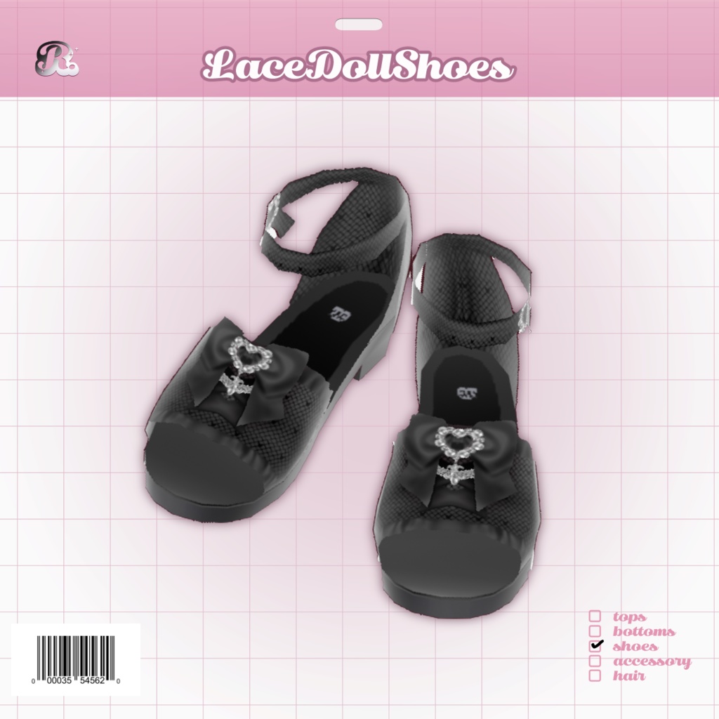 LaceDollShoes 𝜗𝜚 レースドールミュール