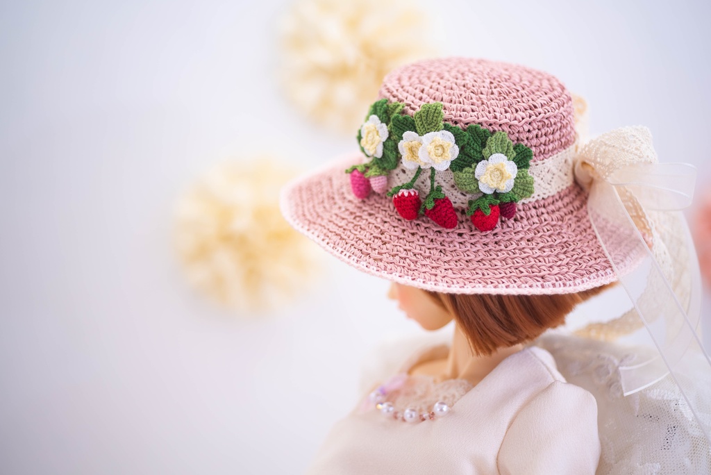 麦わら帽子(ピンク/ストロベリー)