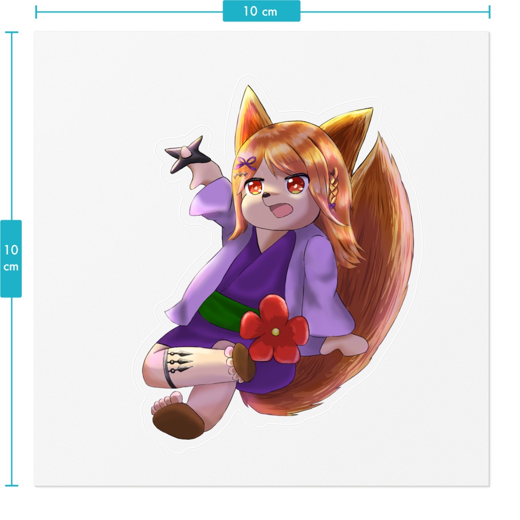 ぬーの秋ステッカー背景なし【うなぬーデザイン】