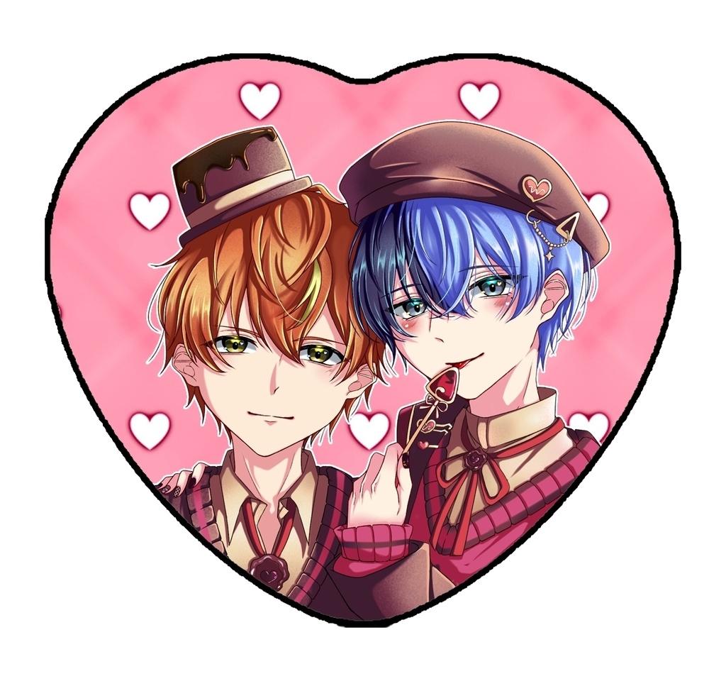 バレンタイン缶バッジ