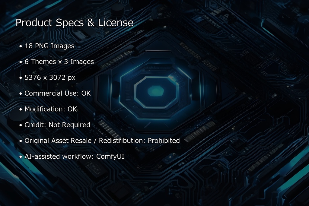 Premium AI Technology Background Pack Vol.1|商用利用OK・高解像度AI背景素材18枚