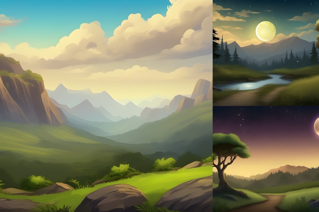 Premium Fantasy Nature & Sky Game Background Pack Vol.1