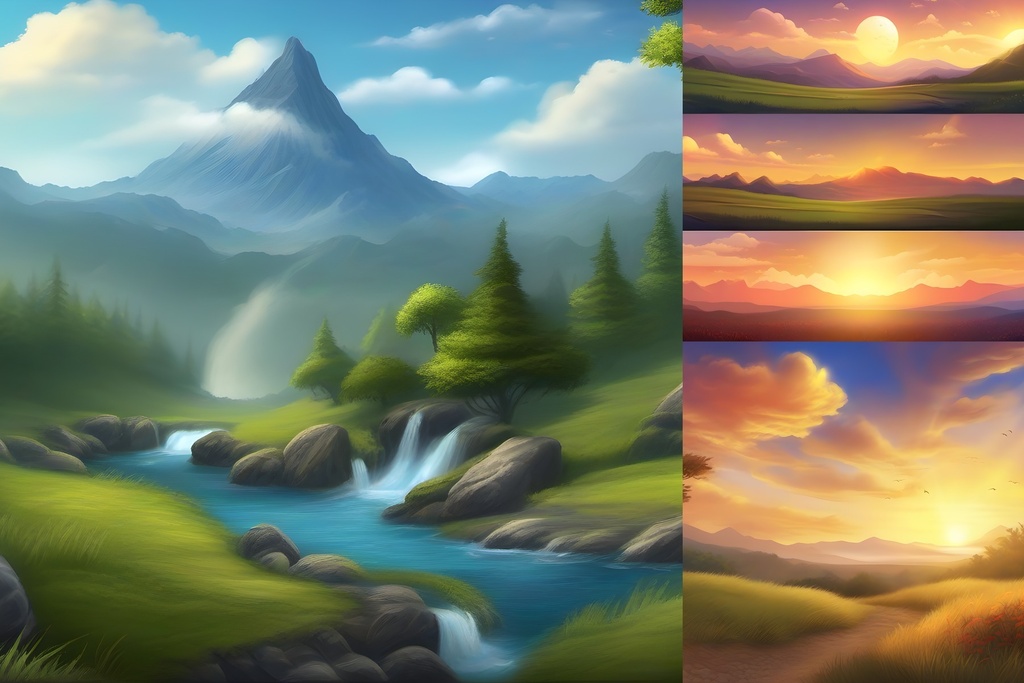 Premium Fantasy Nature & Sky Game Background Pack Vol.1