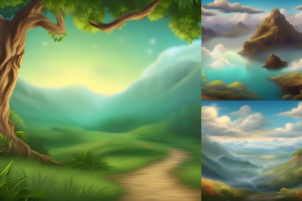 Premium Fantasy Nature & Sky Game Background Pack Vol.1