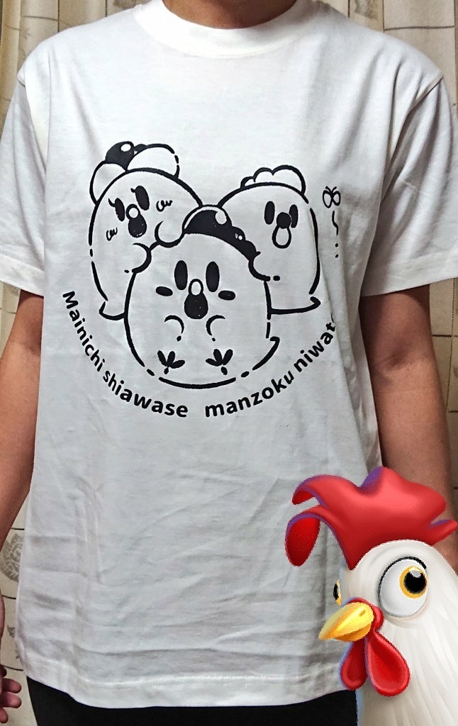 満足にわとりTシャツ(Mサイズ)