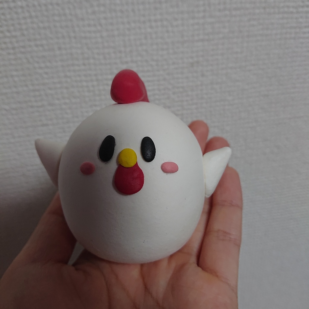紙粘土コッコ君  手のひらサイズ