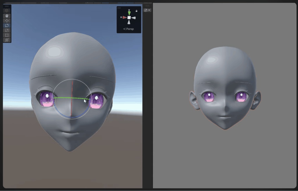 カメラ方向連動 BlendShape コントローラー(LateUpdate制御版)「Camera Look Based BlendShape Controller【Unity C# Script】」
