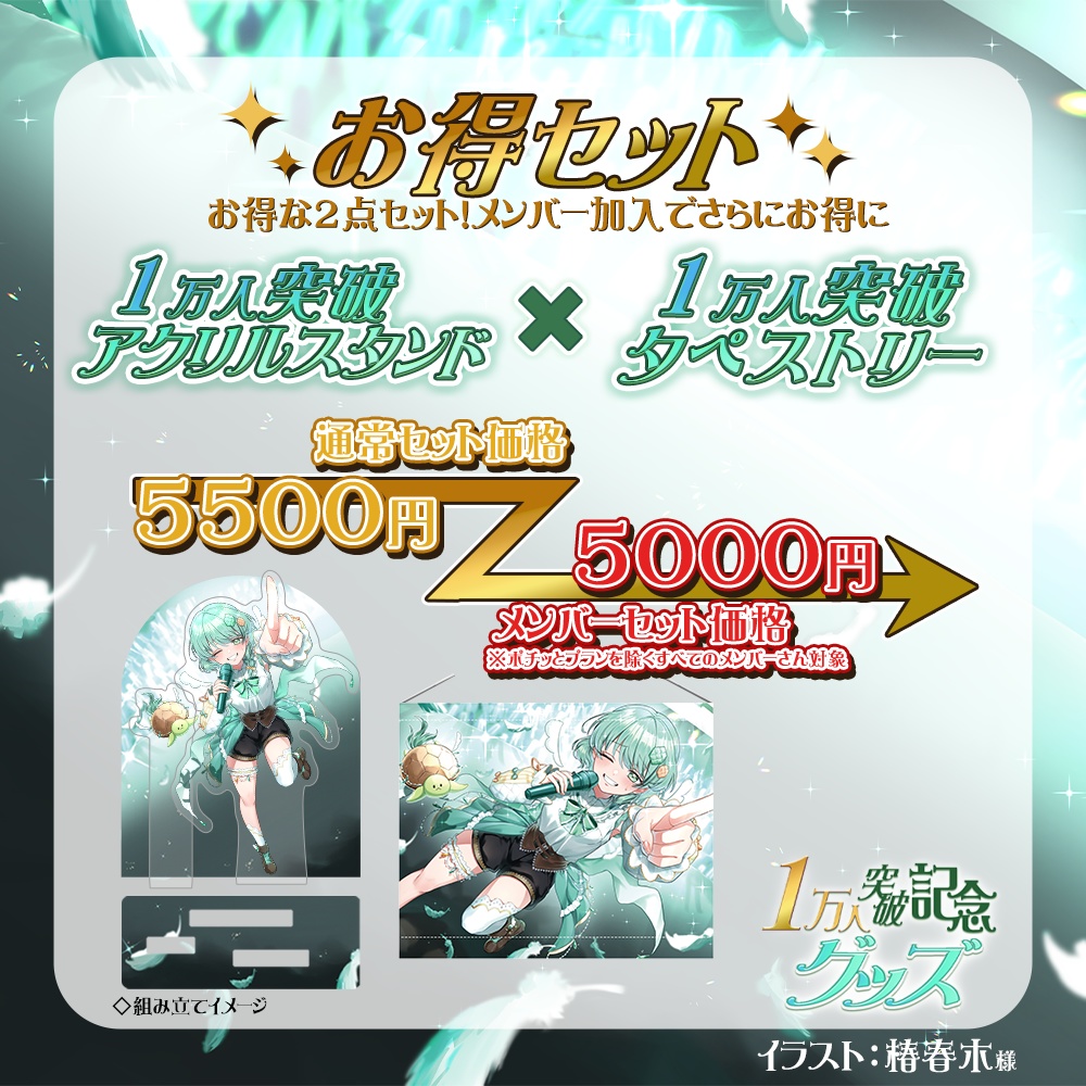 1万人突破記念グッズ