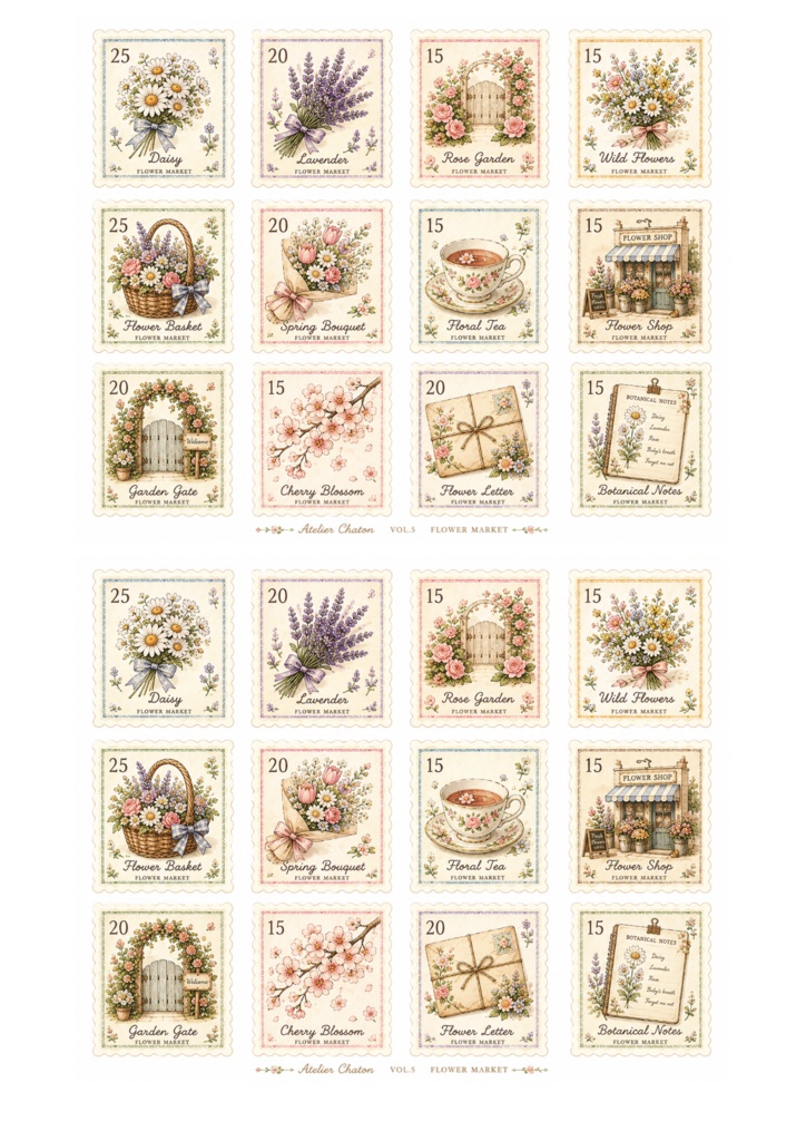 FLOWER MARKET Stamp Collection Vol.5