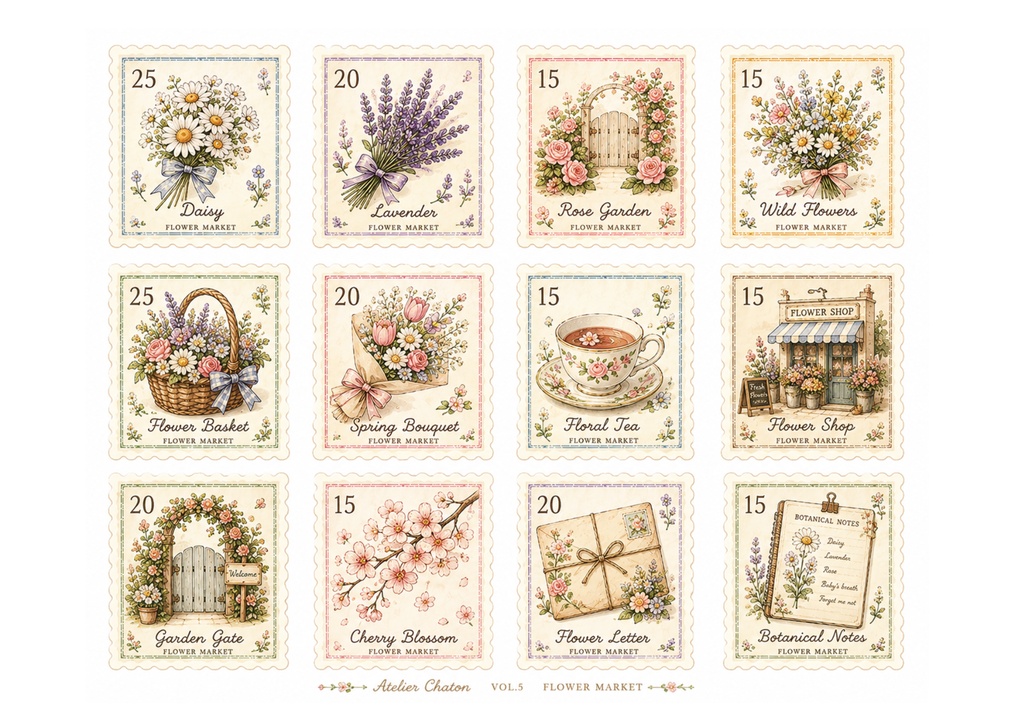 FLOWER MARKET Stamp Collection Vol.5