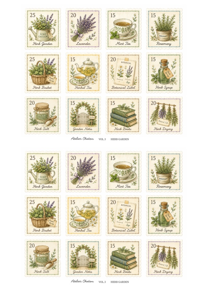 HERB GARDEN Stamp Collection Vol.3