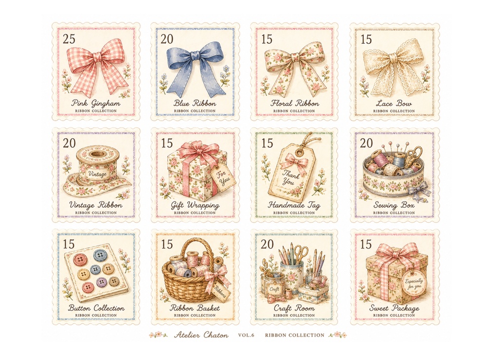 RIBBON  COLLECTION Stamp Collection Vol.6