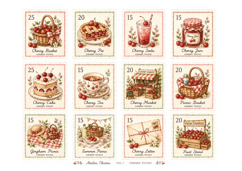 CHERRY PICNIC Stamp Collection Vol.7