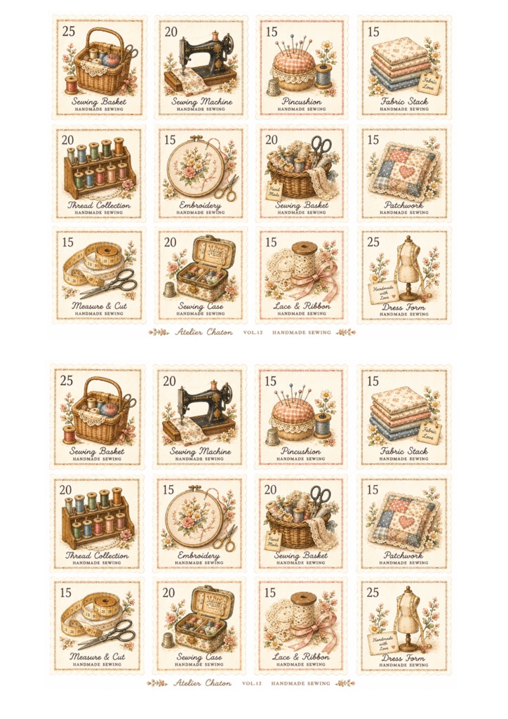 HANDMADE SEWING Stamp Collection Vol.12