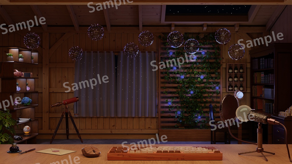 【配布終了】【VTuber配信背景】ログハウス (2025)