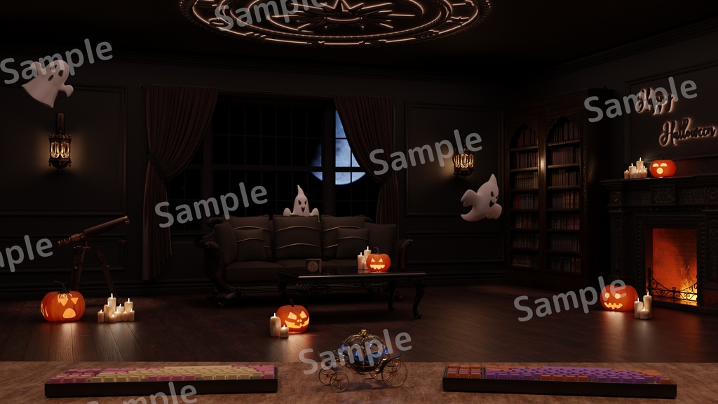 【配布終了】【VTuber配信背景】Halloween Night(2025)