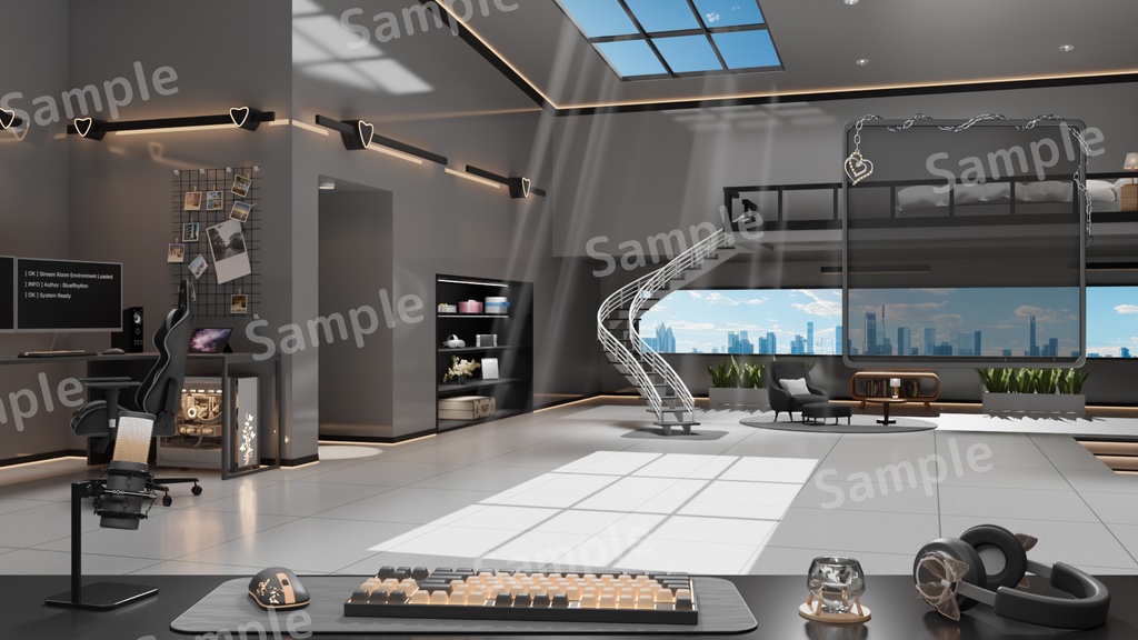 【配布終了】【VTuber配信背景】Loft Room(2026)