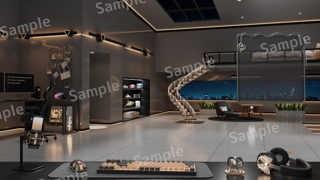 【配布終了】【VTuber配信背景】Loft Room(2026)