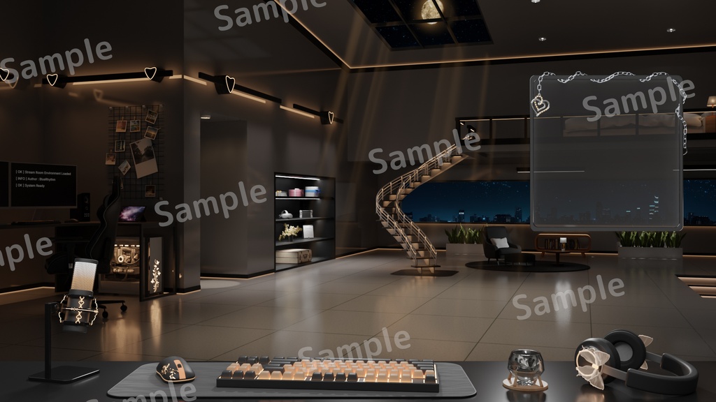 【配布終了】【VTuber配信背景】Loft Room(2026)