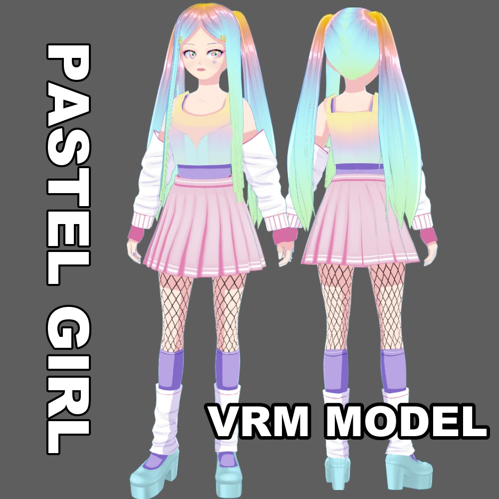 FEMALE VTUBER | Pastel Girl [VRM model for streaming and VrChat]