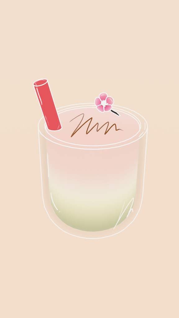 桜抹茶ラテ