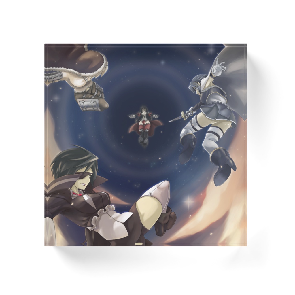 Twitterフォロワー1000人記念絵アクリルブロック