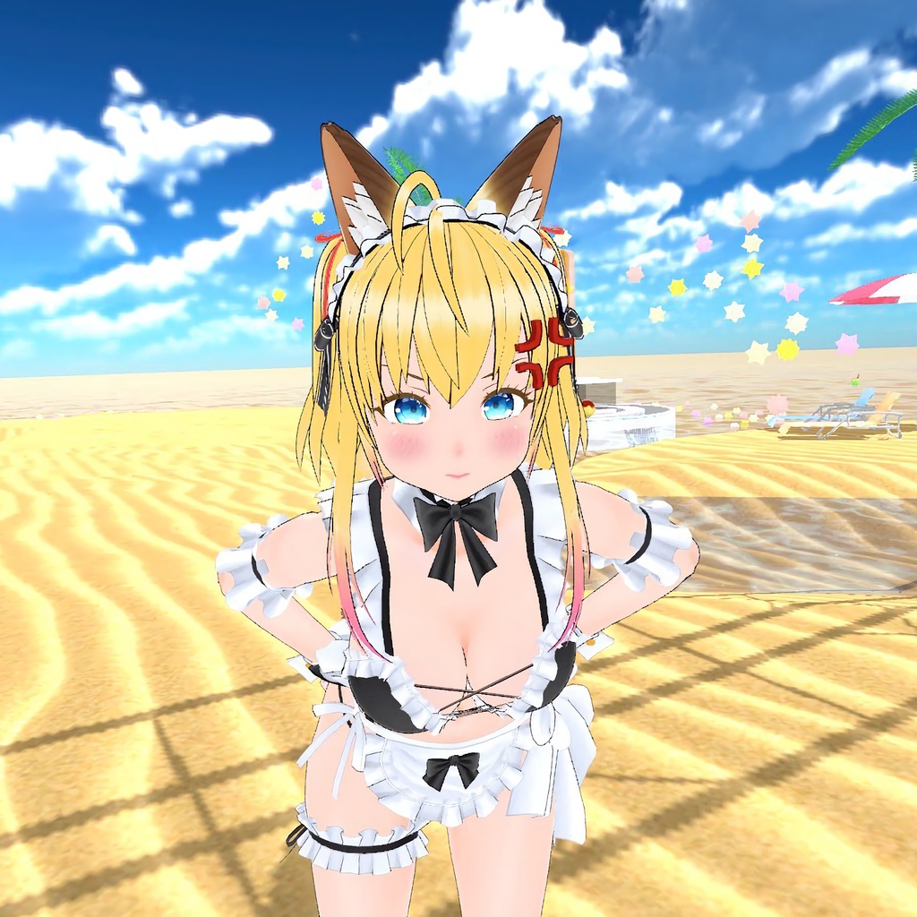 エル - El -【3Dモデル VRM】メイド水着 ver. (2024/08/13更新)