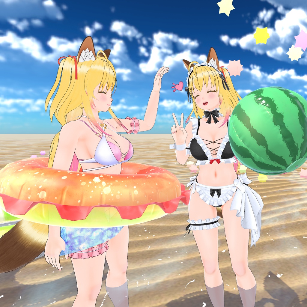 エル - El -【3Dモデル VRM】メイド水着 ver. (2024/08/13更新)