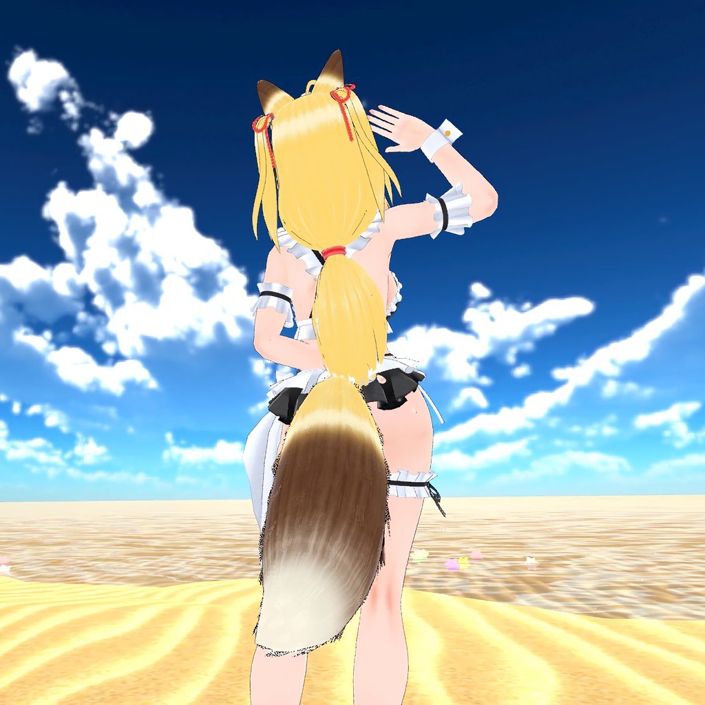 エル - El -【3Dモデル VRM】メイド水着 ver. (2024/08/13更新)