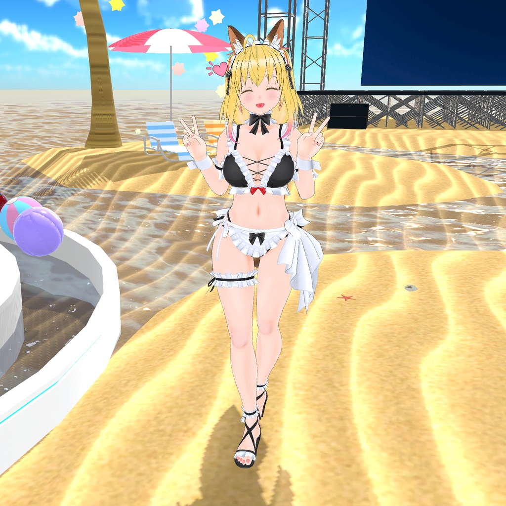 エル - El -【3Dモデル VRM】メイド水着 ver. (2024/08/13更新)