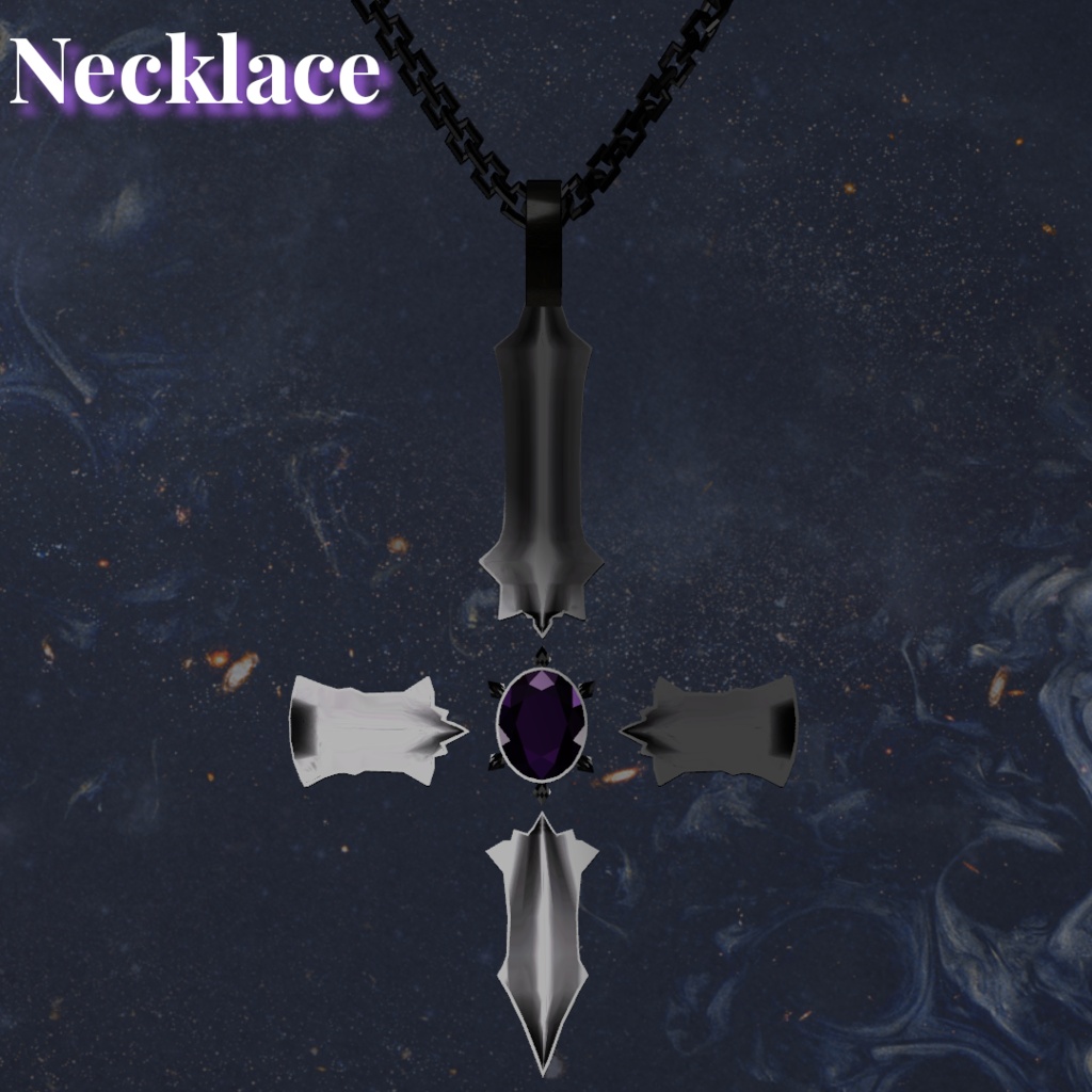 Abyssal Breath Ring&Necklace【3Dモデル】【パーティクル付】