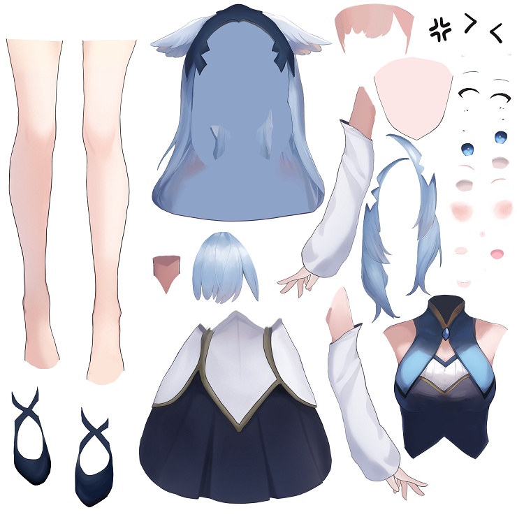 【パーツ分け済PSD】【限定1点】 3PP Live2D用