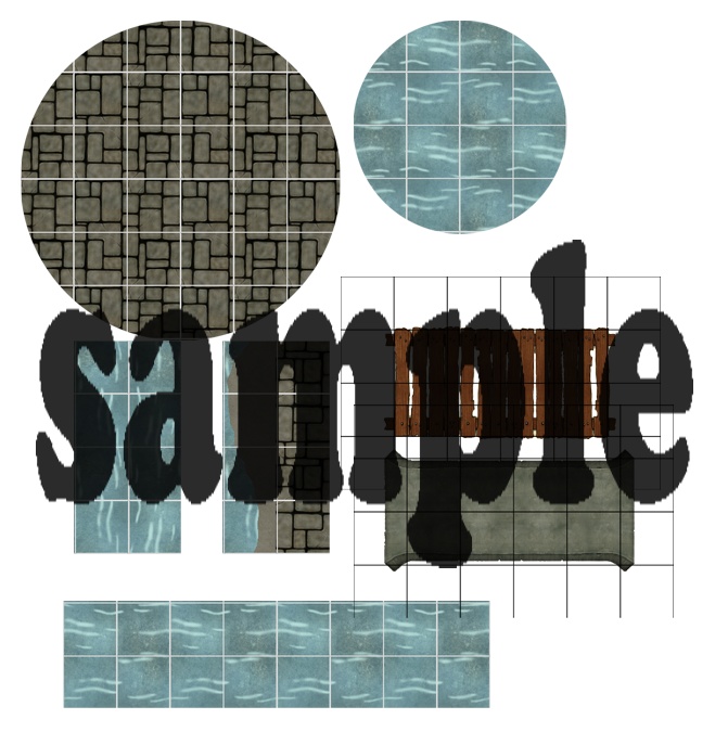 TRPG汎用マップセット_オンライン用ダンジョンタイルvol.1