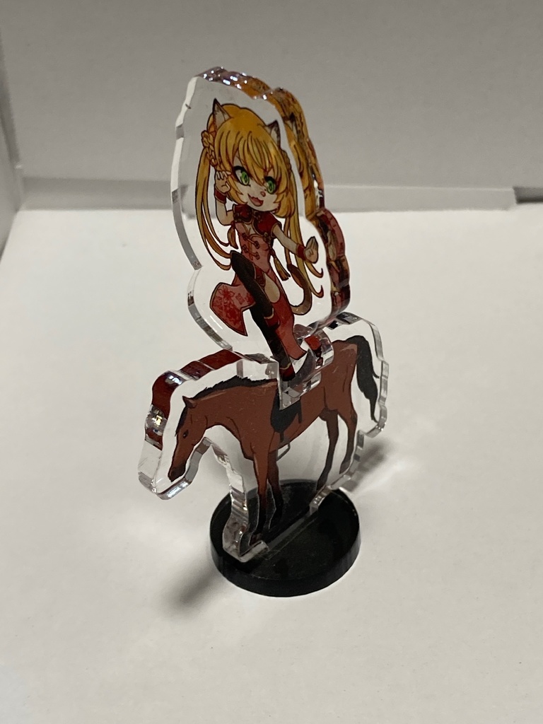 アクリルミニチュア 乗用馬(乗騎あり)