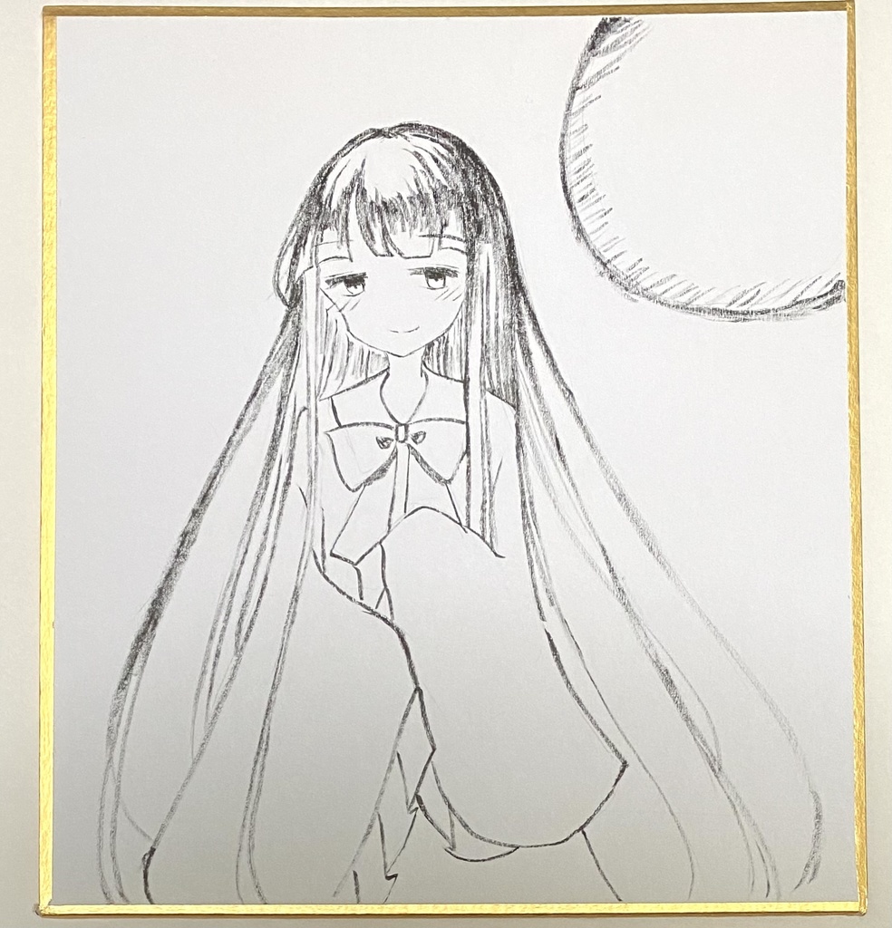 東方　蓬莱山輝夜　原画　ミニ色紙