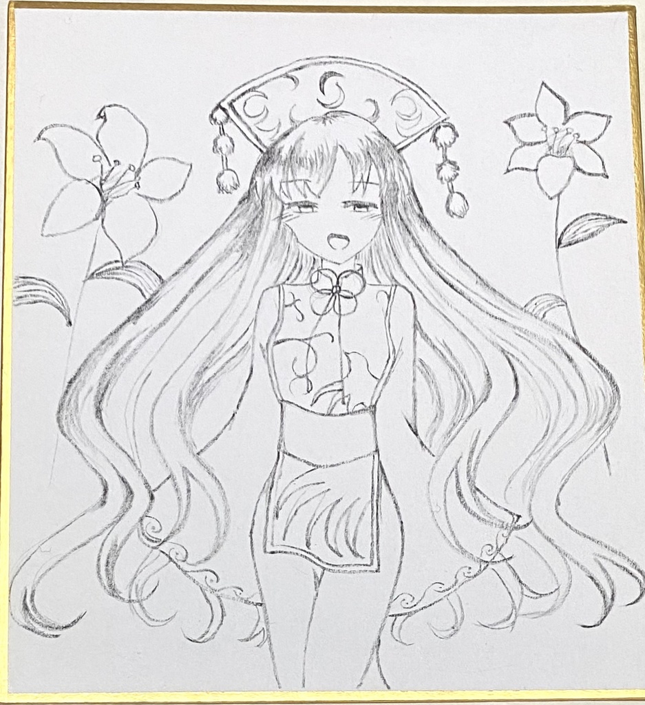 東方　純狐　原画　ミニ色紙