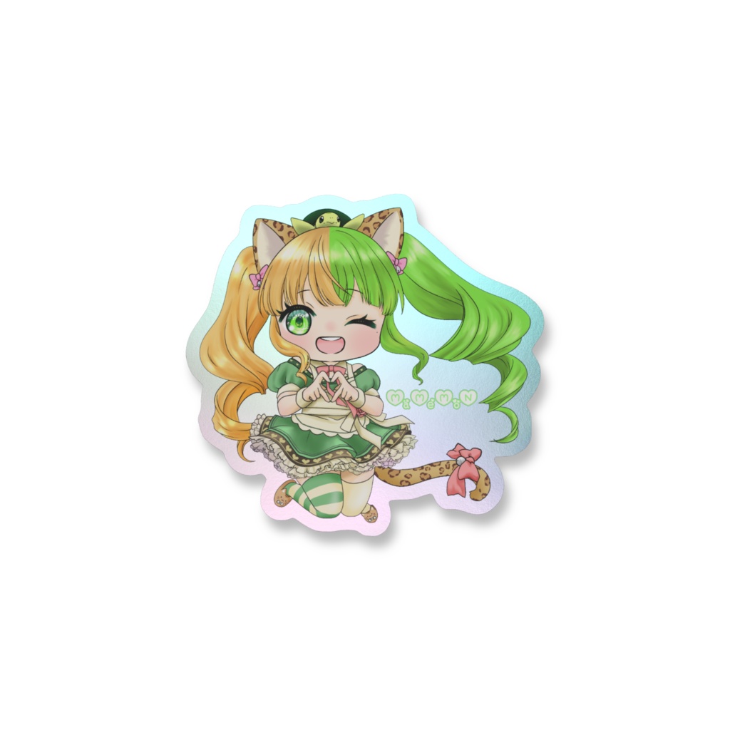 【まめもん】4周年記念オーロラスマホステッカー