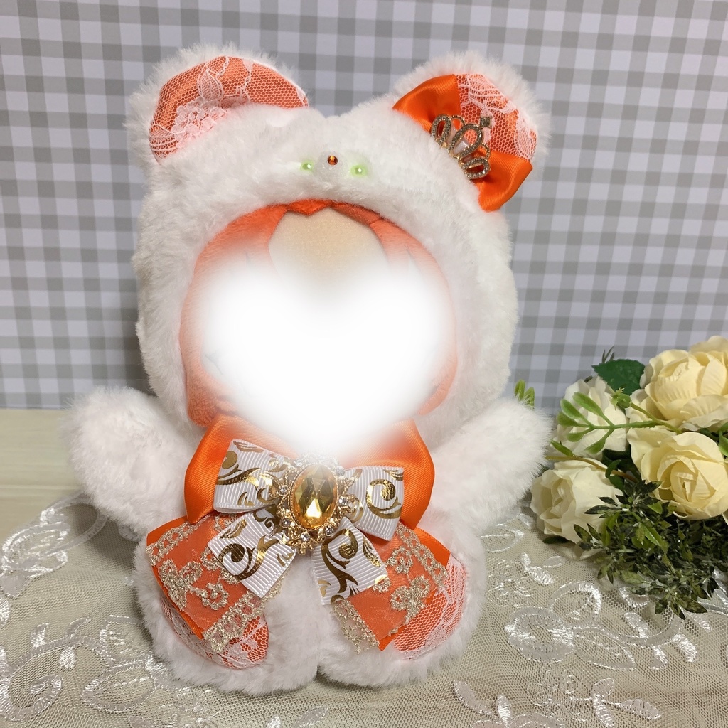 16cm♡着ぐるみ ぬい服 おすわり ショルダーチャーム付き