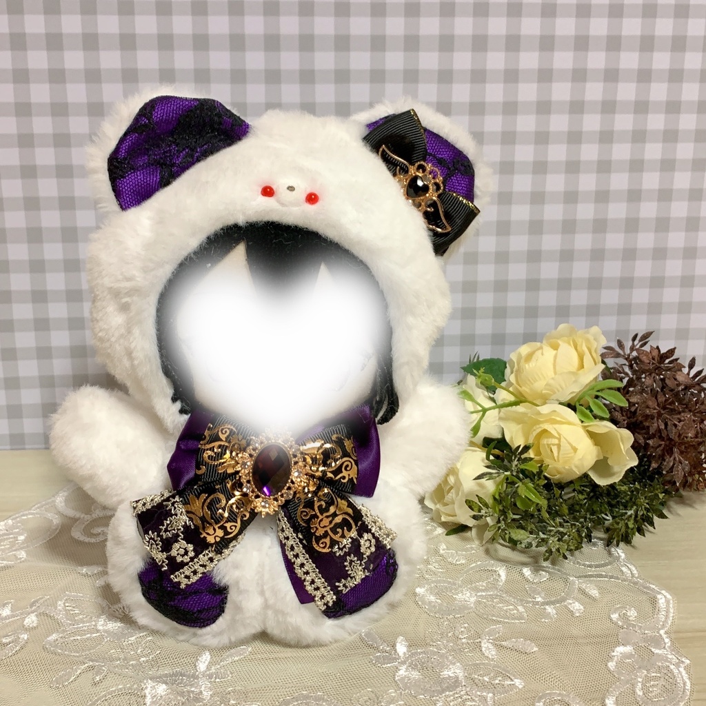 16cm♡着ぐるみ ぬい服 おすわり ショルダーチャーム付き